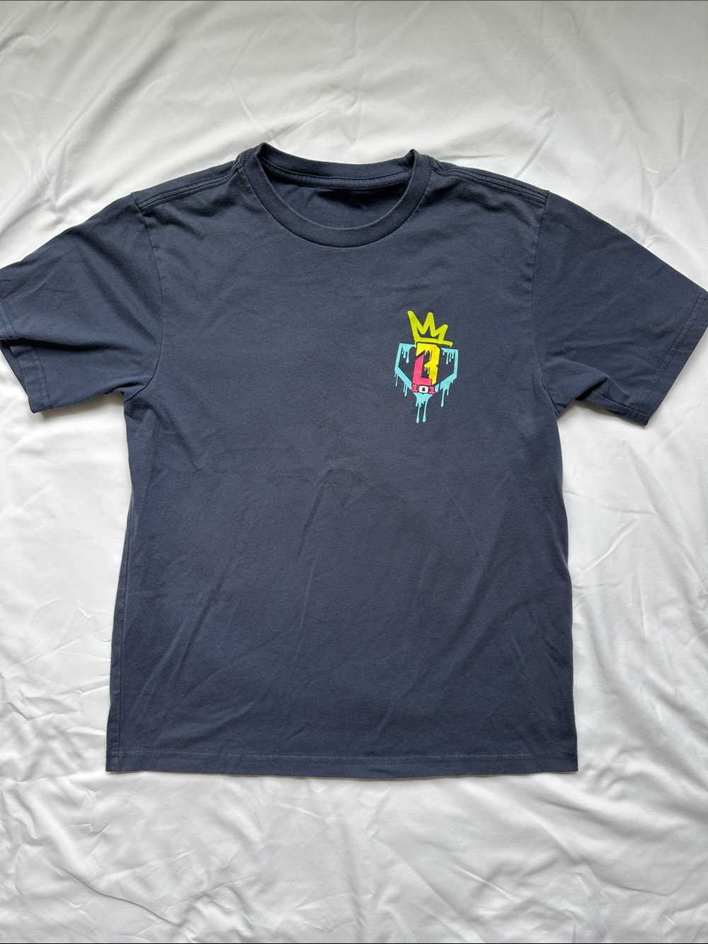 Youth Crewneck Graphic T-Shirt in Dark Navy